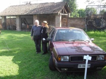 Pietro Perrera e io a fianco della Lancia Delta